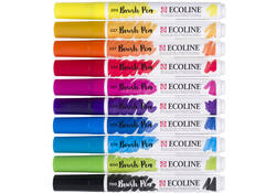Brushpen Talens Ecoline set à 10 stuks primair