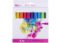 Brushpen Talens Ecoline set à 10 stuks primair