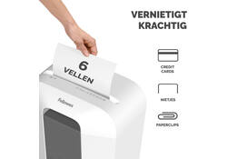 Papiervernietiger Fellowes Powershred LX25 snippers 4x37mm wit