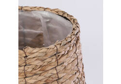 Plantenmand Mica Avalon zeegras rond lichtbruin 26x26cm