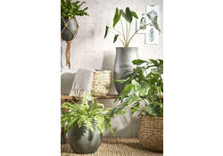 Plantenmand Mica Avalon zeegras rond lichtbruin 26x26cm