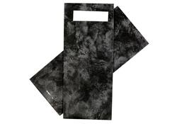 Bestekzakje IEZZY 190x85mm zwart gemarmerd met wit servet 500st