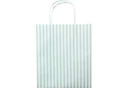 Tas met handvat Folia kraftpapier 115gr 18x21x8cm wit set à 3 dessins
