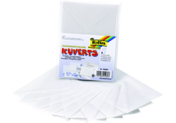 Envelop Folia A6 115gr set à 8 stuks transparant