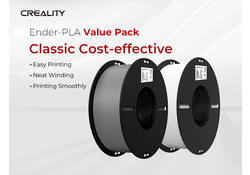 3D Filament Creality PLA 1.75mm wit + grijs 1kg