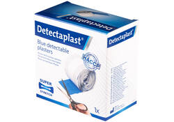 Elastische blauwe textielpleister Detectaplast 6cmx5m