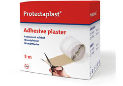 Elastische pleister Protectaplast bruin op rol 6cmx5m