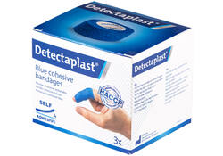 Snelpleister blauw Detectaplast 2,5cmx4,5m 3stuks