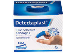 Snelpleister blauw Detectaplast 2,5cmx4,5m 3stuks