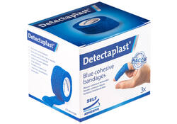 Snelpleister blauw Detectaplast 2,5cmx4,5m 3stuks