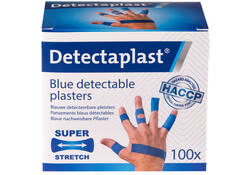 Elastische blauwe textielpleister Detectaplast assorti