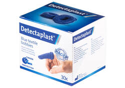Vingerlingen Detectaplast textiel blauw 30stuks