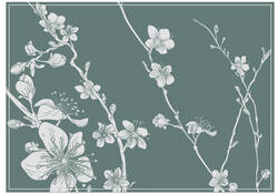 Placemat IEZZY Japanse kersenbloesem groen