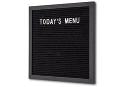 Letterbord IEZZY 30x30cm zwart hout