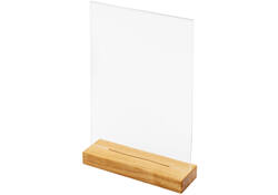 Menukaarthouder IEZZY tafeldisplay A4 hout