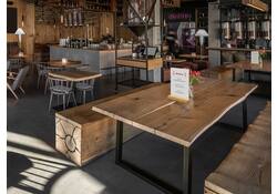 Menukaarthouder IEZZY tafeldisplay A4 hout