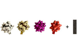 Rozetten Haza 50mm glitter assorti