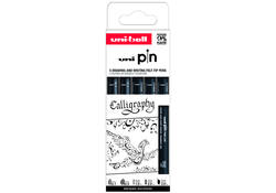 Fineliner Uni-ball Pin Calligraphie set à 5 stuks assorti