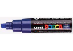 Verfstift Posca PC8K breed schuin donkerblauw