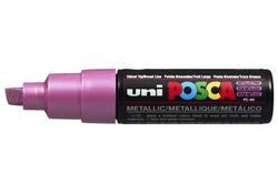 Verfstift Posca PC8K breed schuin metallic roze