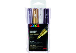 Verfstift Posca PC1MC extra fijn assorti set à 4 stuks