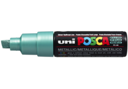 Verfstift Posca PC8K breed schuin metallic groen