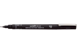 Fineliner Uni-ball Pin beitelpunt 1mm zwart