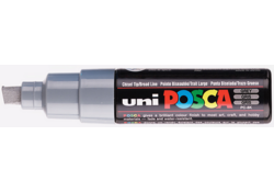 Verfstift Posca PC8K breed schuin grijs