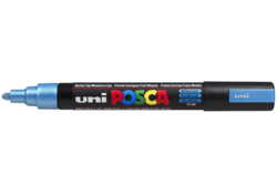 Verfstift Posca PC5M medium metallic blauw