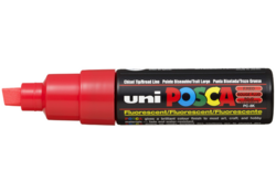 Verfstift Posca PC8K breed schuin fluor rood