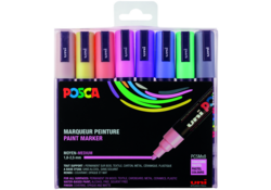 Verfstift Posca PC5M medium pastel assorti set à 8 stuks