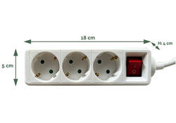 Stekkerdoos BRASQ 3 voudig 1.4 meter wit