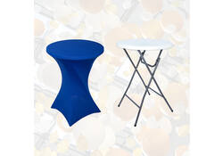 Tafelrok BRASQ voor statafel 80cm blauw
