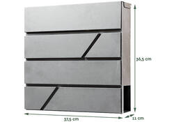 Brievenbus BRASQ PB200 Deluxe RVS
