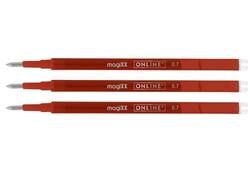 Gelschrijvervulling Online Magixx 0.7mm rood blister à 3 stuks