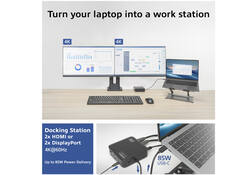 Dockingstation ACT USB-C Dual Monitor met Power Delivery