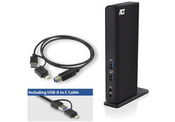 Dockingstation ACT USB-C Dual Monitor met laadpoort