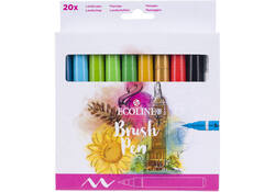 Brushpen Talens Ecoline landschap etui à 20 kleuren