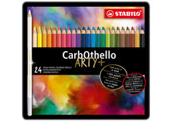 Kleurpotloden STABILO CarbOthello kalkpastel assorti blik à 24 stuks