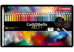 Kleurpotloden STABILO CarbOthello kalkpastel assorti blik à 60 stuks