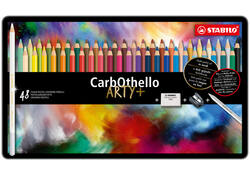 Kleurpotloden STABILO CarbOthello kalkpastel assorti blik à 48 stuks