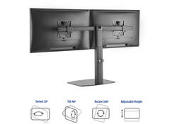 Monitorarm ACT office gasveer crossbar 2 schermen
