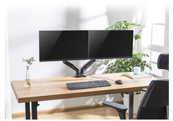 Monitorarm ACT office met gasveer 2 schermen