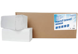 Handdoek Cleaninq Z-vouw 2-laags 225x220mm 20x200 wit