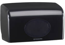 Toiletpapierdispenser Aquarius duo voor kleine rollen zwart 7191