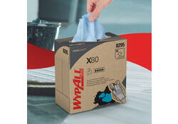 Poetsdoek WypAll X80 Powerclean 42,6x21,2cm 80vel pop-up blauw 8295