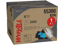 Poetsdoek WypAll X70 PowerClean 42,6x28,2cm 200vel draagdoos wit 8296
