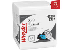 Poetsdoek WypAll X70 PowerClean 42,1x37,5cm 12x76vel wit 8387