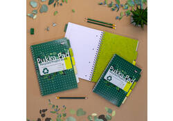 Projectboek Pukka Recycled A4 lijn 5-tabs 4-gaats 200 pagina's 80gr groen