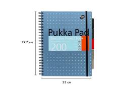 Projectboek Pukka Metallic Executive A4 lijn 5-tabs 4-gaats 200 pagina's 80gr assorti